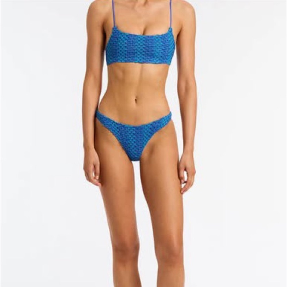 TRIANGL Blue Textured Bikini Set (worn Once)